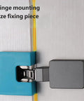 Close-up of a Magnetic Hinge Installation Tool For Cabinets And Doors Quick And Precise Hinge Jig with 2mm alignment groove