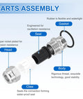 PG9 Cable Gland IP68 Waterproof Strain Relief Cord Grip Connector For 4 To 8mm Wire Stainless Steel Cable Protectors For Cable Fixing Wiring And Repair Pack Of 4, exploded parts assembly