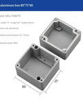 Two cast aluminum IP66 waterproof junction boxes, 80x75x80 mm, outdoor electrical enclosures.