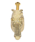 Real Deal Brass Animal Head Cabinet Knobs With Sweet Golden Finish Durable Drawer Pulls For Wardrobes Cupboards Easy Install Furniture Setup close-up view of horse head design