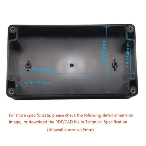 IP65 Waterproof Outdoor Project Box With Durable ABS Plastic Electrical Enclosure In Black For Tough Outdoors All Weather Ready Perfect For DIY Projects 6.22 By 3.54 By 2.36 Inches Pack Of 2