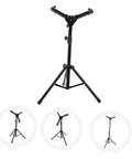 Rock Solid Foldable Drum Stand Adjustable Tripod Rack For 12 Inch Snare Drum Heavy Duty Alloy Build with adjustable height.