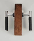 Top view of Brass Black Lychee Skin Door Lock Set with Modern Indoor Dummy Handle on wooden surface