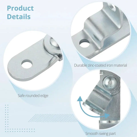 2 Pack Trailer Hasp Latches And Door Hasp Keepers With Zinc Coated Bar Lock Handles for secure cam mechanisms