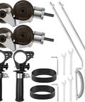 Two Pack Electric Drill Plate Cutter Attachment 2024 Upgraded Metal Sheet Nibbler with accessories for iron, copper, aluminum, steel sheets.