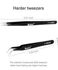 20 Piece Pro Electronics Opening Pry Tool Kit With Metal Spudger And Non Abrasive Nylon Spudgers Plus Anti Static Tweezers For Phones, iPhone, Laptops, Tablets And More Gadget Repair featuring advanced ESD tweezers.