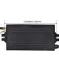 6.5kV Neon Sign Transformer For Glass Neon Art, 120V AC Power Supply, side view showing dimensions and cable connections