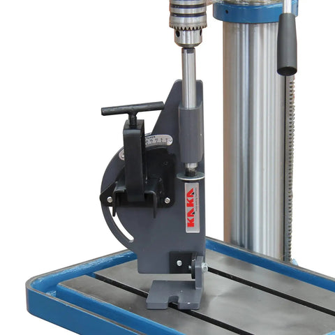 Aluminum Pipe Notcher 0-45 Degree Adjustable For 2 Inch Pipes And Tubes With Built-In Protractor mounted on drill press