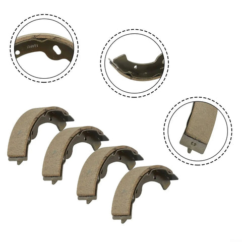 Brake Shoes For EZGO Golf Cart 1997 Up Medalist Gas And 2008 Up Steel Replacement Parts 4 Pack in display layout