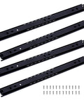 Four Built Like a Tank Ball Bearing Drawer Slides For Kitchen Cabinets And Desk Setups with screws included.
