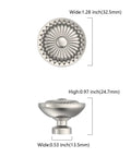 Top Shelf 10 Pack Brushed Satin Nickel Kitchen Cabinet Knobs Solid Heavy Duty Metal Drawer Pulls Rust Proof Hardware measuring 1.28 inch.
