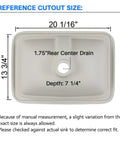 22 Inch By 15 Inch Drop In Ceramic Bathroom Sink White Rectangle Vessel Style With Overflow No Fuss Easy Clean Schematic