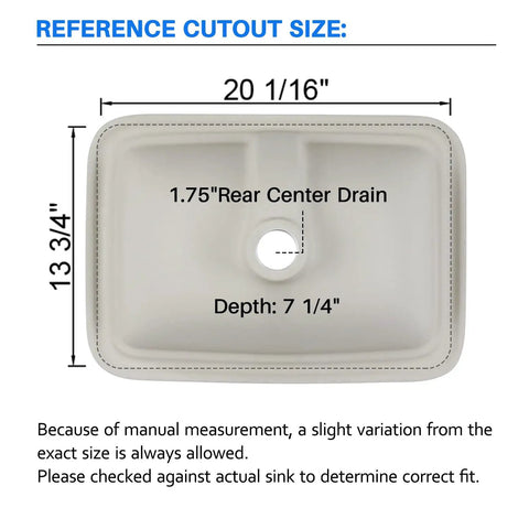 22 Inch By 15 Inch Drop In Ceramic Bathroom Sink White Rectangle Vessel Style With Overflow No Fuss Easy Clean Schematic