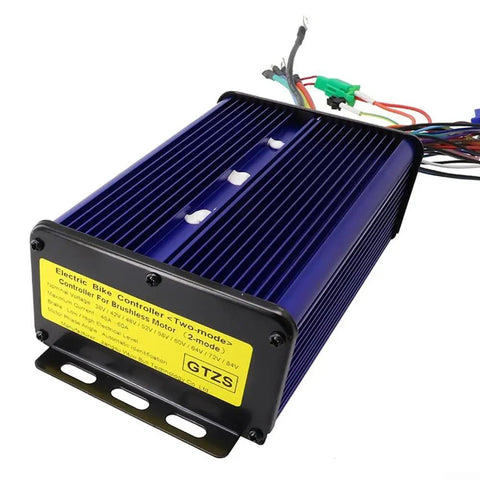 Beefy Brushless Hub Motor Controller 1800W 36V To 72V 60A 18MOS Metal Housing with wires for E Bike E Scooter