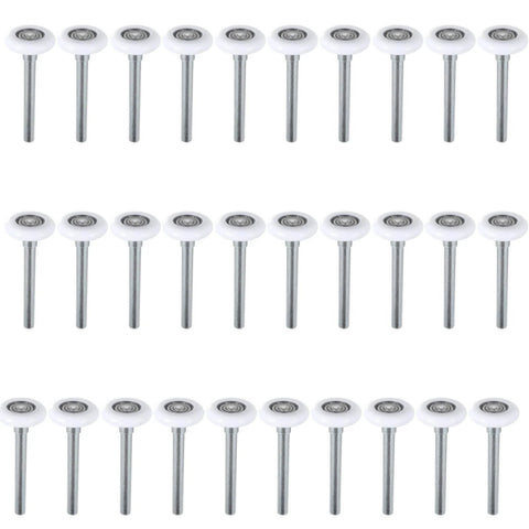 30 Pack 1.8 Inch Garage Door Rollers With 4.7 Inch Stem Ultra Quiet Nylon Replacement Wheel For Garages Barns And Warehouses Smooth Glide Durable Build Easy Install Perfect Fit For Old Or Worn Tracks