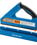 Slick D Handle Narrow Push Block For Table Saw Safety with spring-loaded tailhook and non-slip base for wood cutting.