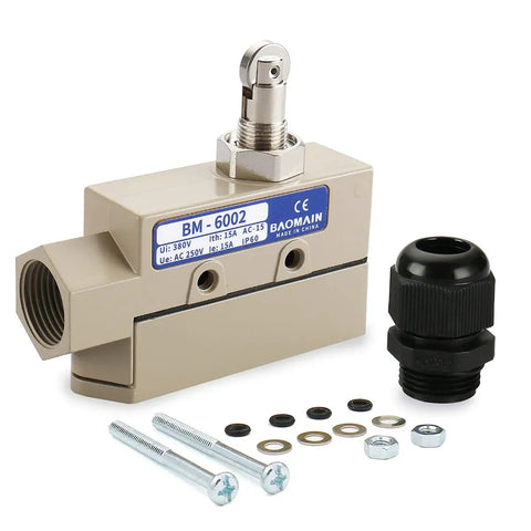 Beefed Up Sealed TZ 6002 Parallel Roller Plunger Limit Switch 15A 250VAC with components, IP65 Waterproof