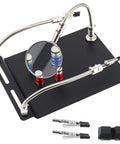 Magnetic Helping Hands Soldering Station with 4 Magnetic PCB Clamps, 3X Magnifying Glasses, 2 Flexible Arm Magnifiers, Third Hand Tool