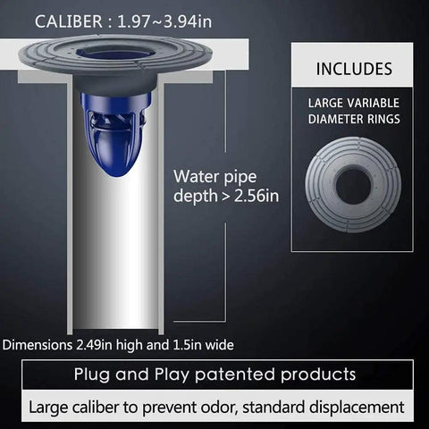 No Backflow Magnetic Levitation Shower Drain Valve For One Way Drain And Quick Drainage Easy Install Shower Plug Insert illustration