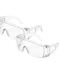 Bulk 65 Pack Heavy Duty Protective Safety Goggles With Antifog Clear PC Lens And Impact Resistant Design for Over Glasses Wear