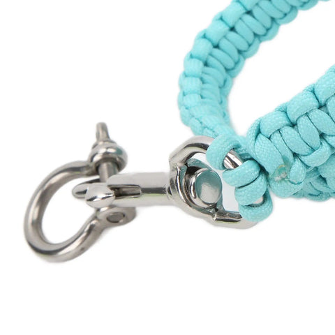 Heavy Duty Luminous Underwater Camera Carry Rope For Diving Gear Wearproof Parachute Rope Hand Knitted Lanyard Noctilucent Blue