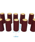 Premium Heat Shrink Wine Bottling Caps 100 Pack Matte Oriental Red Hella Smooth Satin Finish Easy To Shrink Rock Solid Seal display.