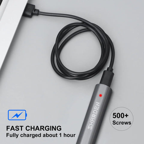 Mini Electric Screwdriver Kit 29 In 1 With 24 Magnetic Bits USB-C charging cable with fast charge feature