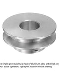 Heavy Duty Single Groove Pulley 14mm Fixed Bore 40mm OD Aluminum Alloy with Hex Wrench for Drilling Machine Fits 6mm PU Round Belt