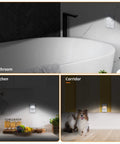 LED Night Light Plug In Wall With Smart Dusk To Dawn Sensor Auto On Auto Off Kid Friendly Bedroom Bathroom Stairs, three locations