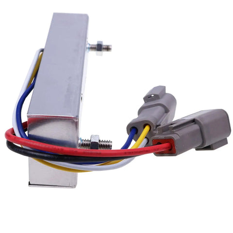 Side view of DC Converter 103700301 103700302 Replacement for Club Car DS Precedent Tempo Golf Cart with attached wires and connectors