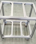 600mm T Slot Aluminum Extrusion Set 4 Pieces 2020 European Standard Anodized Linear Rail for 3D Printer and CNC DIY Frame Silver