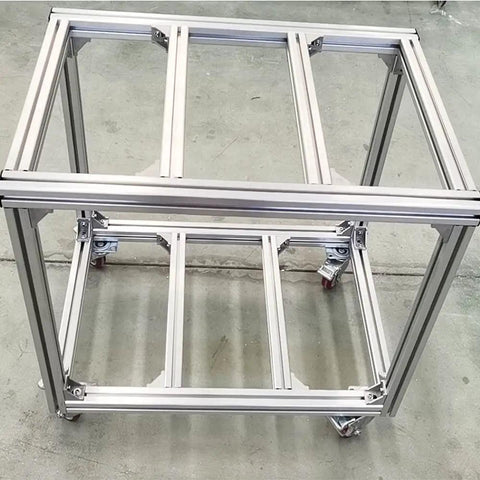 600mm T Slot Aluminum Extrusion Set 4 Pieces 2020 European Standard Anodized Linear Rail for 3D Printer and CNC DIY Frame Silver
