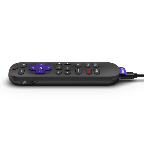 Voice Remote Pro 2nd Ed Rechargeable TV Remote with Hands Free Voice Controls Backlit Buttons and Lost Remote Finder in side view