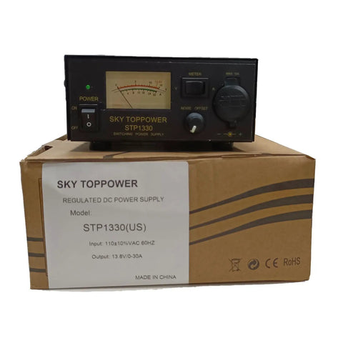 Beefy 13.8V 30A Ham Radio Power Supply With AC To DC Conversion on cardboard box