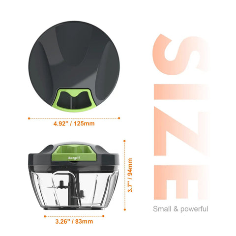 Portable Manual Food Chopper For Veggies And Fruits Handy Hand Pull String Cutter Onion Garlic Mincer 500ml Capacity