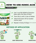 Humic Acid 98 For Plants, Organic Plant Food And Growth Booster, Boost Your Plant Game, Nutrient Uptake, Root Health, Germination, Drought Tolerance, Microbial Activity, 450 Grams, use guide