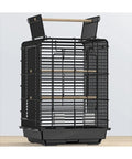 Spacious Multizone Bird Cage Featuring Open Interactive Skylight For Pigeons And Cockatiels Built Tough Metal Aviary, side view.