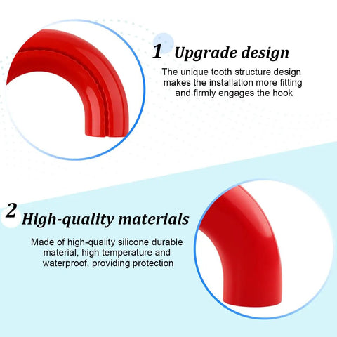 Two Pack Front Tow Hook Covers For Ford F-150 2004-2025 Front Bumper OEM Style Red Replacement Accessories That Snap In Easy And Keep Your Truck Looking Sharp, featuring close-up of design and material