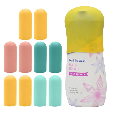 10 Pack Silicone Bottle Covers For Travel Essentials For Women And Men That Prevent Leaks In Luggage And Bags Fits Most Bottles 1.18 To 2.2 Inches Leakproof Travel Size Toiletries.