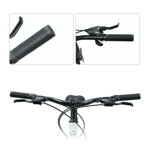 Ergonomic Bike Handlebar Grips With Lock On Aluminum Alloy Clamp For Mountain Road BMX MTB Cruisers Soft Anti Slip Rubber Black