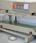 Premium Nichrome Heating Element For Heat Sealing Machines Silver Replacement Strip installed in a heat sealing machine.