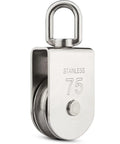 M75 Lifting Single Swivel Pulley Block For Heavy Duty Hoisting Stainless Steel Construction front view