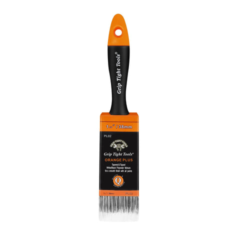 Orange Plus 1-1/2 Inch Paint Brush With Polyester-Blend Bristles For Soft Yet Firm And Flexible Strokes, Tapered Tips