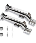 Lowkey Silent 180 Degree Parallel Opening Door Hinge Featuring Heavy Duty Steel Build And Integrated Soft Close Buffer For Smooth Motion and Hassle Free Installation, showing chrome finish hinges with mounting accessories.