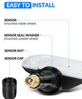 Close-up of Pre Programmed TPMS Sensor For Ford F150 2021 2022 2023 315Mhz showing installation parts and details.