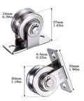 Rope Pulley System Beef Up Your 30mm Wheel Wall Mount With Dual Bearings Stainless Steel Rope Pulley For Pulley System And Sliding Gate Durable Quiet Smooth Rotation For Home Gym Garage, showing dimensional details of the pulley components.