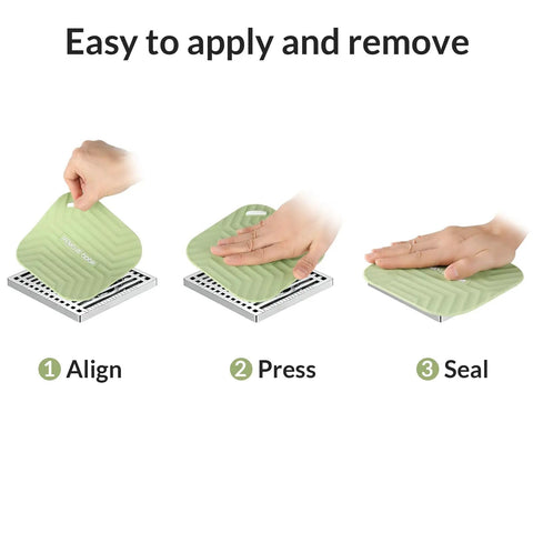 Applying Snag This Three Pack Durable Silicone Shower Drain Cover And Tub Stopper to seal a drain with simple steps.