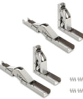Four Pack 90 Degree Folding Hinge With Recessed Door Bracket For Tables And Cabinets Heavy Duty Cold Rolled Steel hardware kit