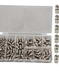 Grease Fitting Kit With Straight Nozzles Nickel Coated Zerk Fittings Assortment For Bearings And Components Easy Install Durable