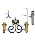 Upgraded Series Rough-In Valve with Drain Assembly, 1/2-Inch IPS Connections, Compatible with Moen Widespread Bathroom Sink Faucet, S9000-series.